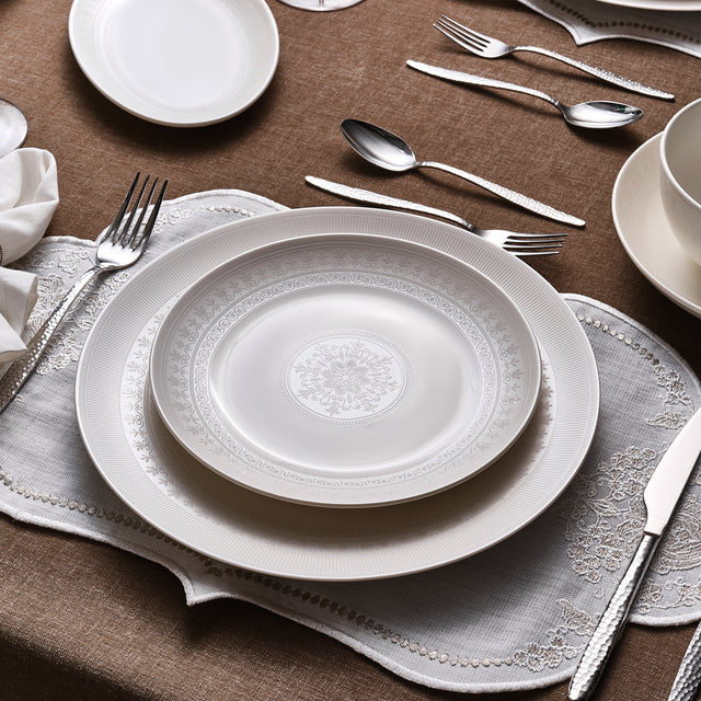 Ensemble de Vaisselle Karaca Forever Bone Artiste 53 Pièces Pour 12 Personnes