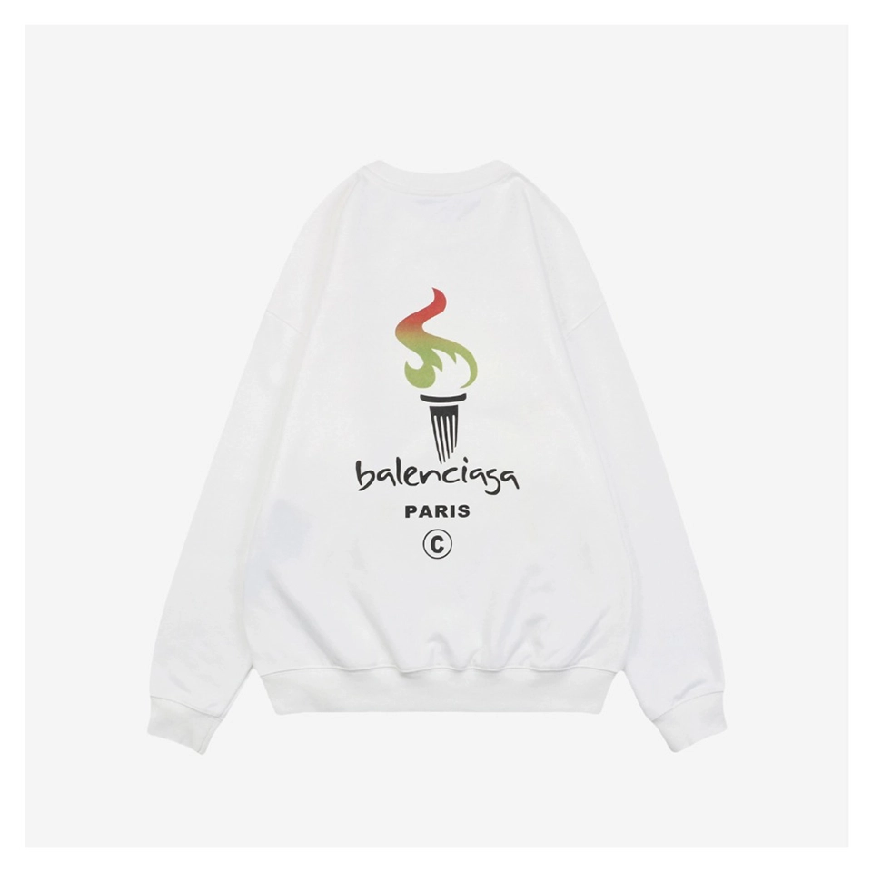 Blcg Torch Logo Crewneck Shirt (Black/White)