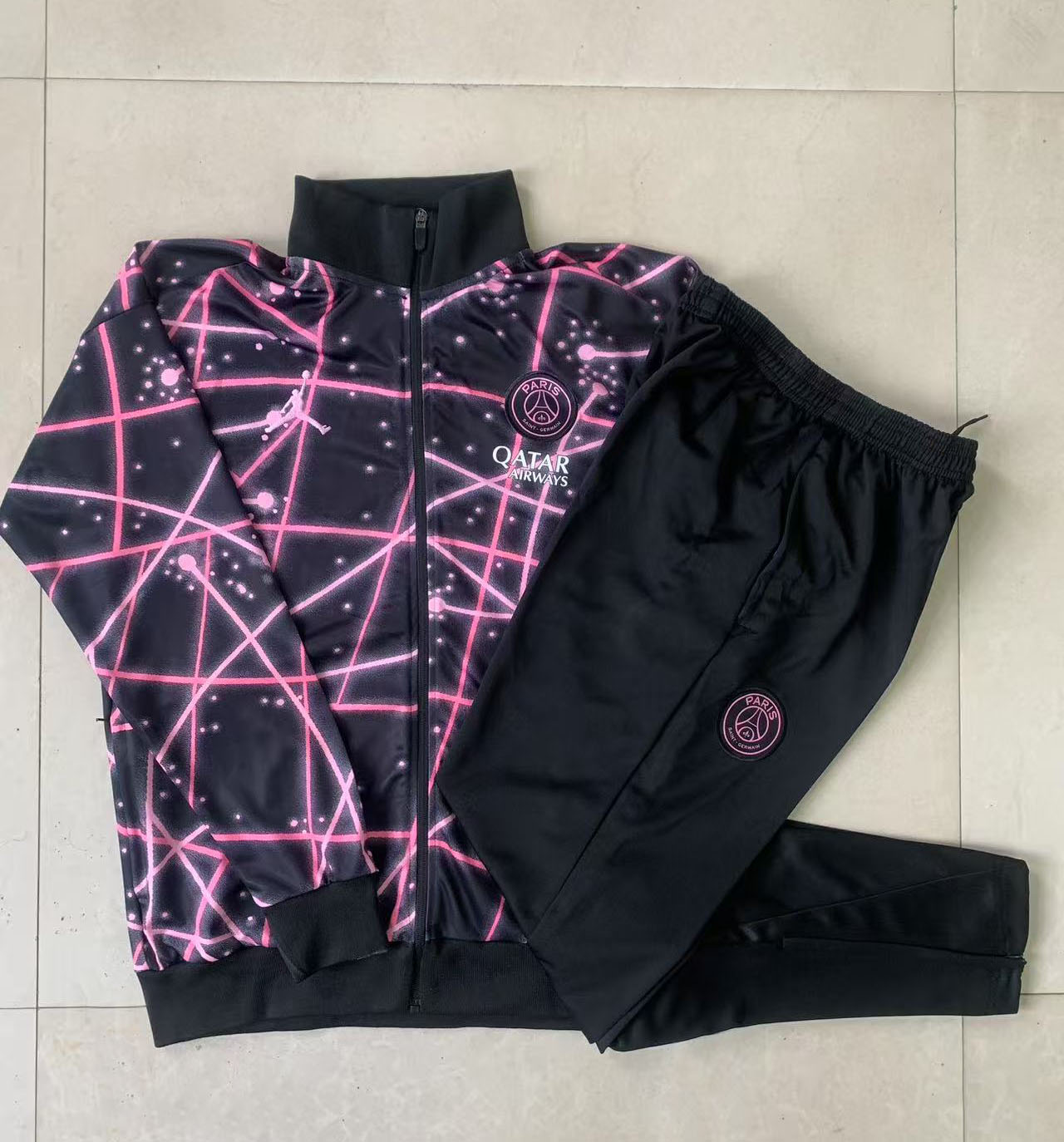 Kids PSG Training Kit (Jacket+Pants) Black 2025/26