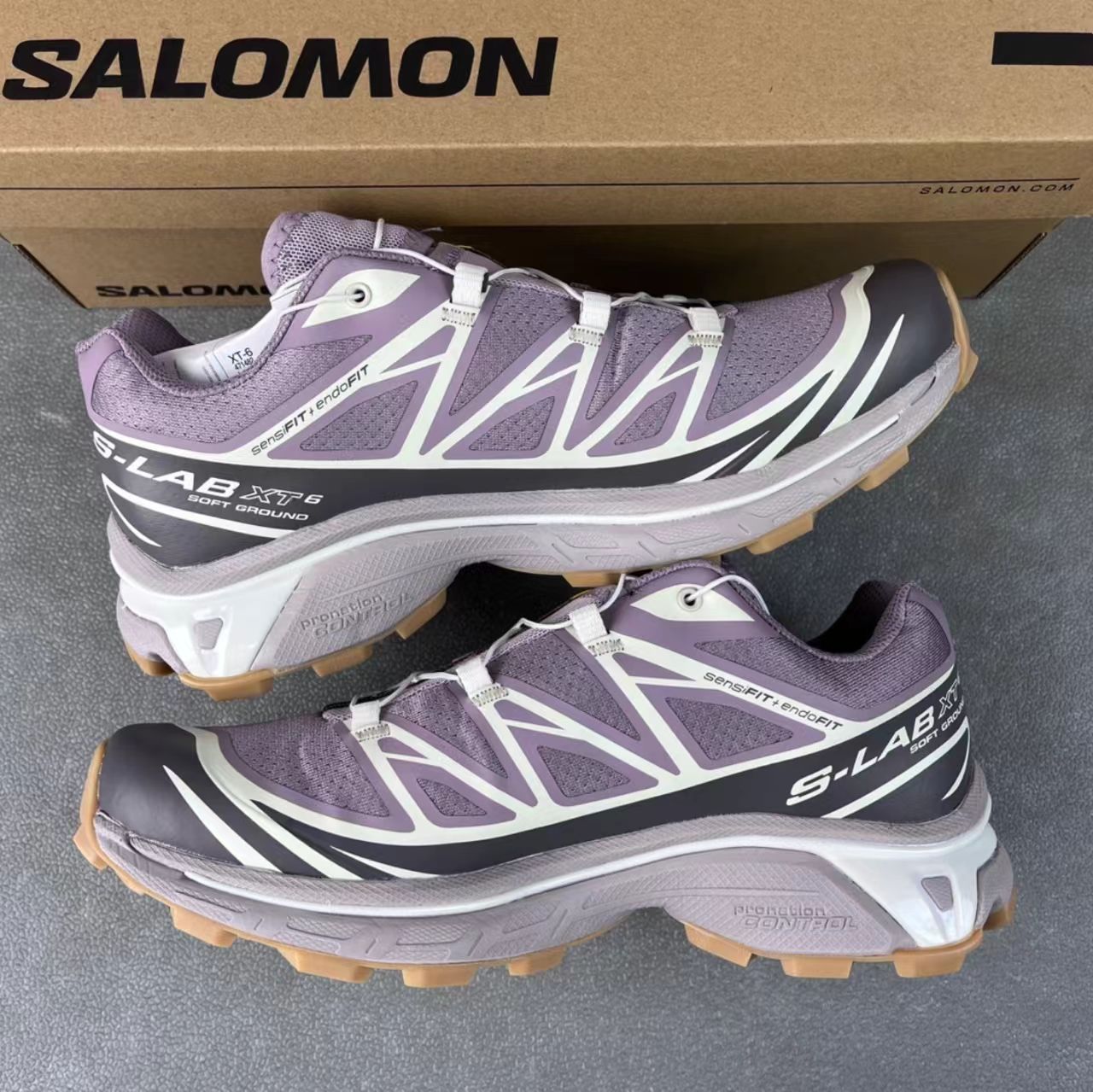 Salomon XT-6 Lavender White Gum Hiking Shoes