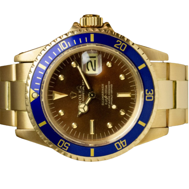 [2026 Mirror Grade]Rolex Submariner 1680/8 Tropical Dial yellow gold 40mm Mens Replica Watch