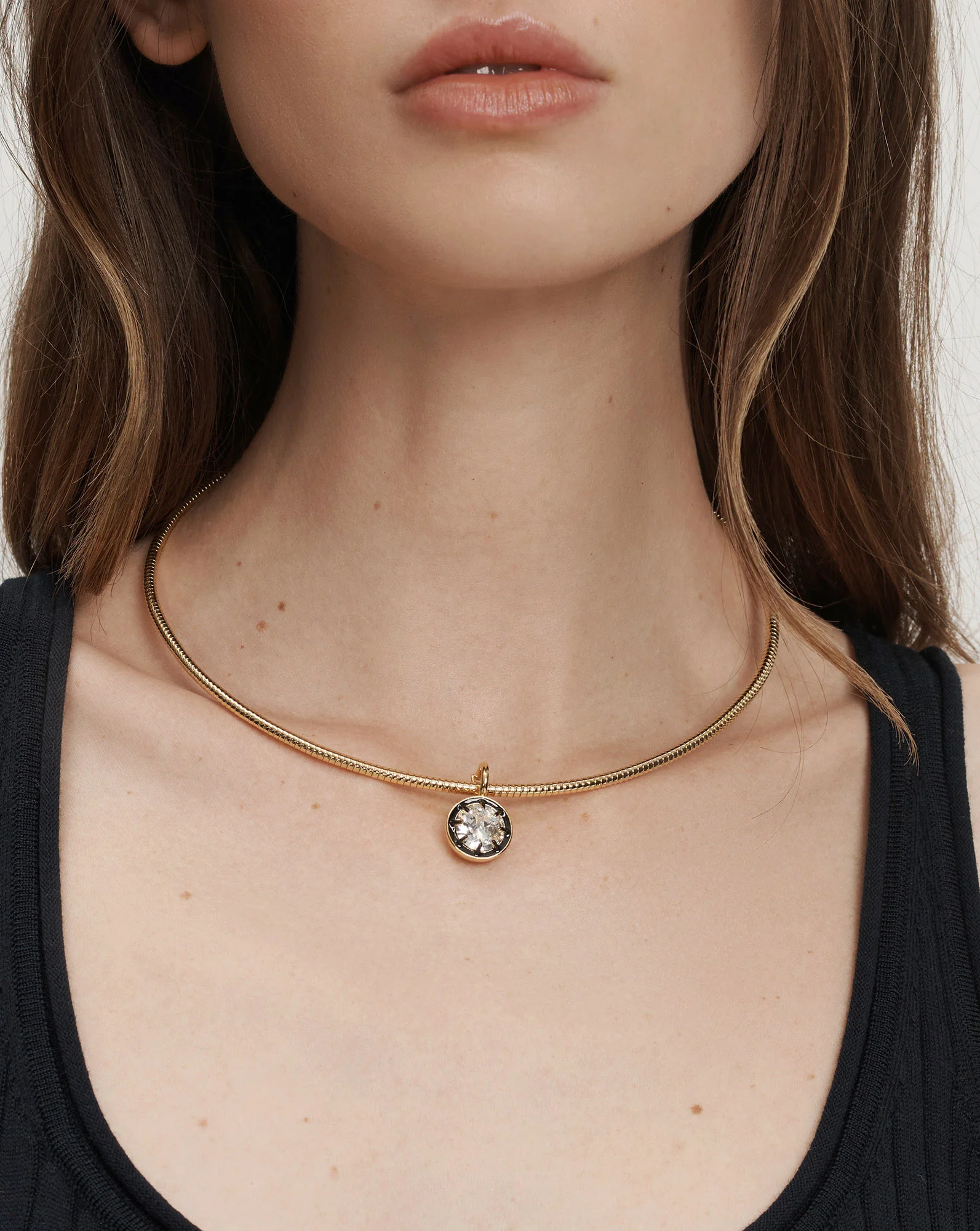 Gold Snake Chain Pendant Necklace