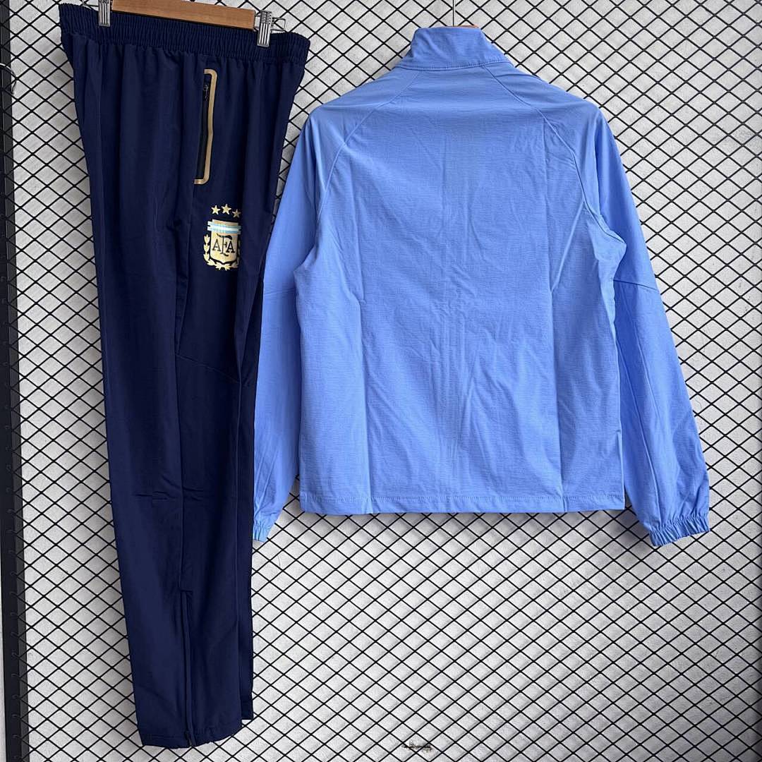2026 World Cup Argentina Windbreaker Tracksuit With Blue Pants
