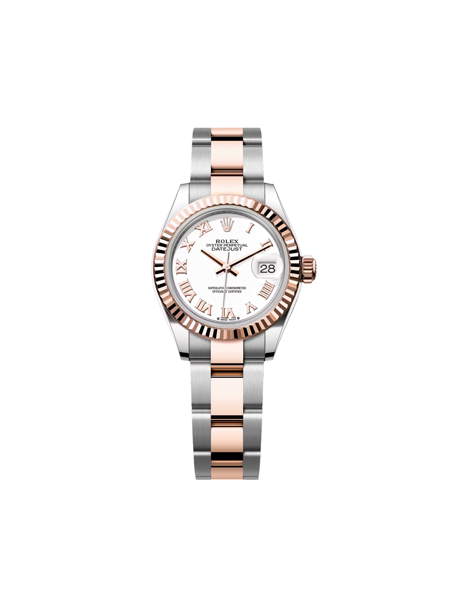 [2026 Mirror Grade]RLX Lady-Datejust 28mm 279171 White Roman Oyster Stainless Steel and Rose Gold