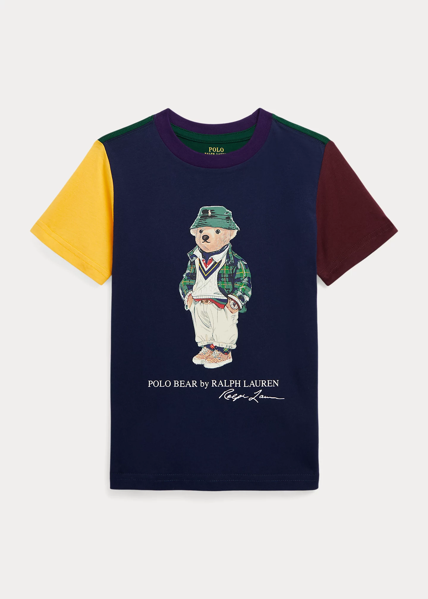 Polo Bear Color-Blocked Cotton Tee