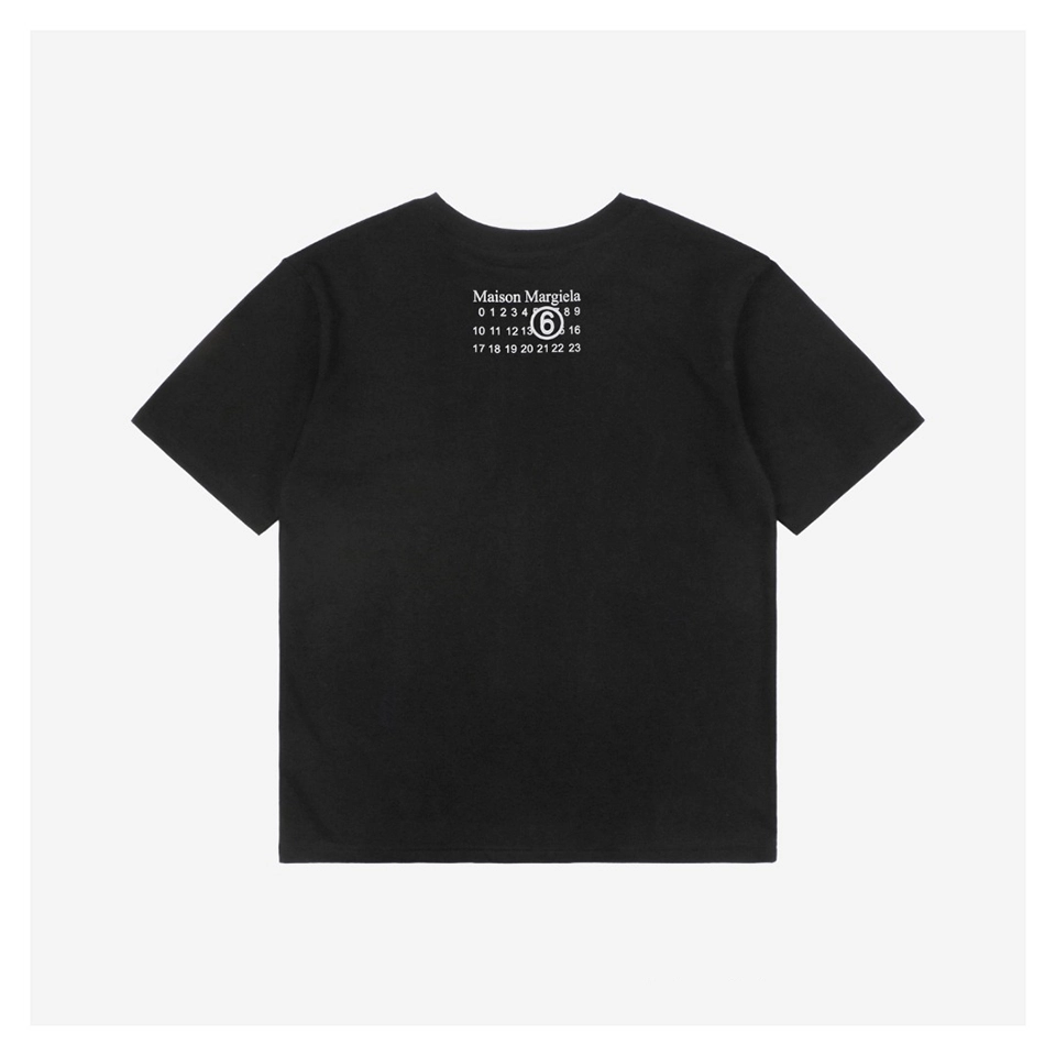 Maison Margiela Calendar Number Pink 6 Print T-Shirt