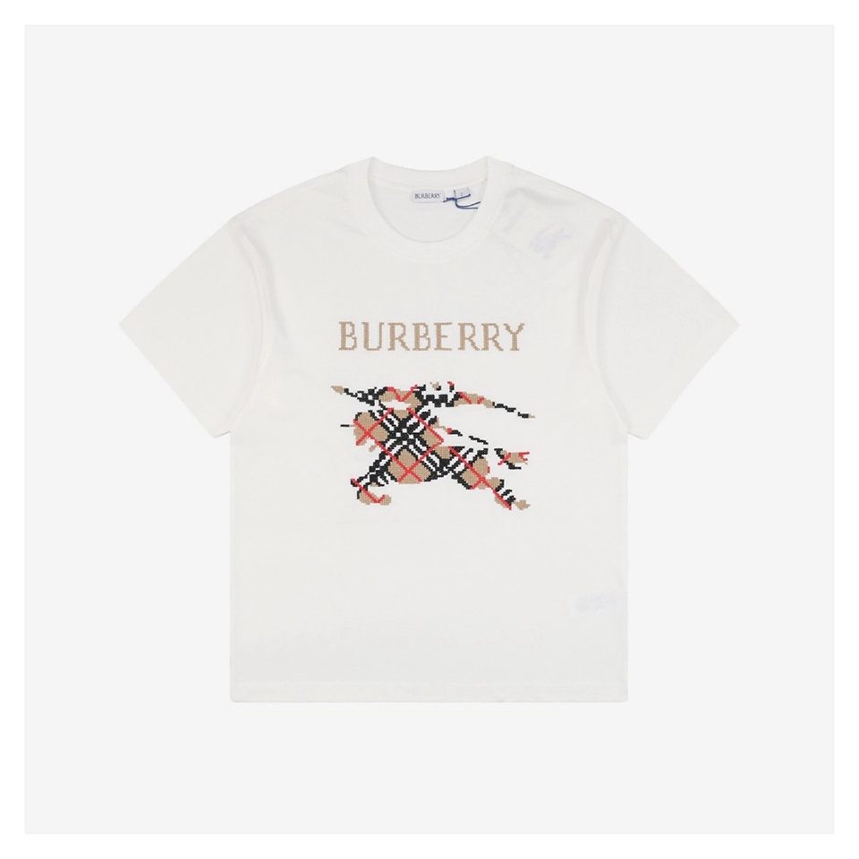 BBry Equestrian Knight Cross-Stitch T-Shirt (Black/White)