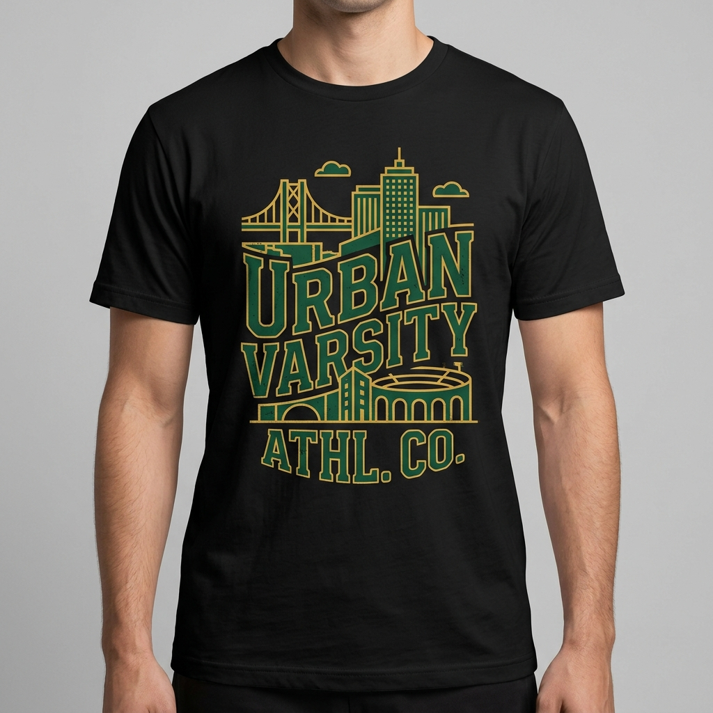 City Varsity Tee, Vintage Athletic Graphic T-Shirt, Unisex Streetwear Shirt CityTee7