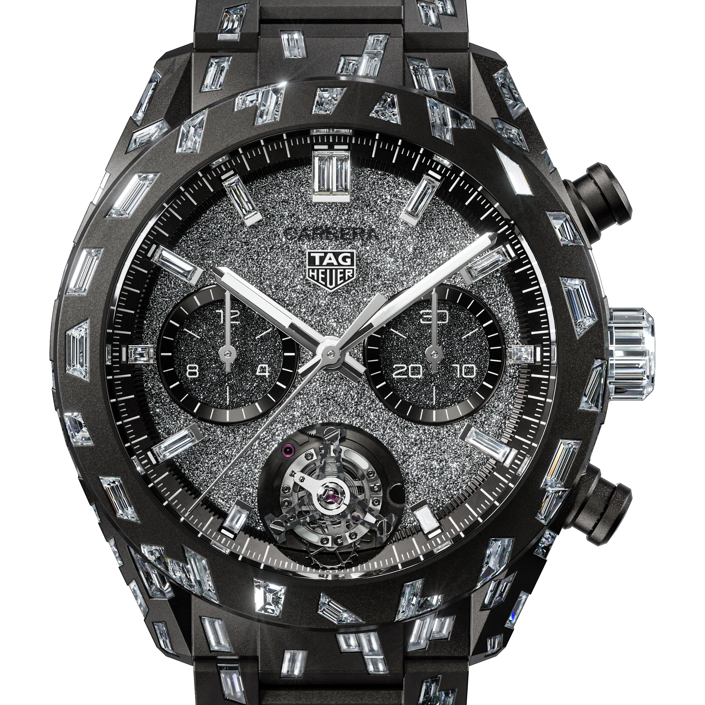 [2026 Mirror Grade]TAG Heuer Carrera Tourbillon Nanograph Plasma Diamant d’Avant-Garde  Automatic 44mm Aluminum CBN5A91.BZ0000