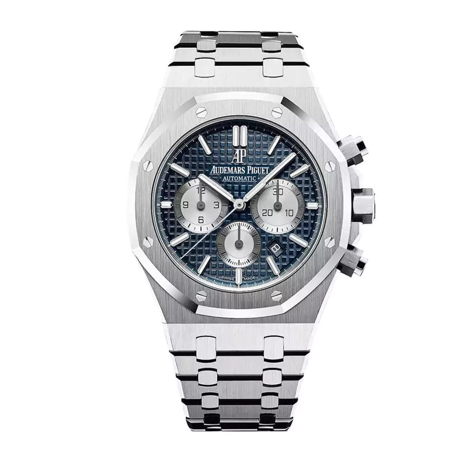[2026 Mirror Grade]Audemars Piguet Royal Oak 41mm Blue Dial Stainless Steel Bracelet Men's Watch