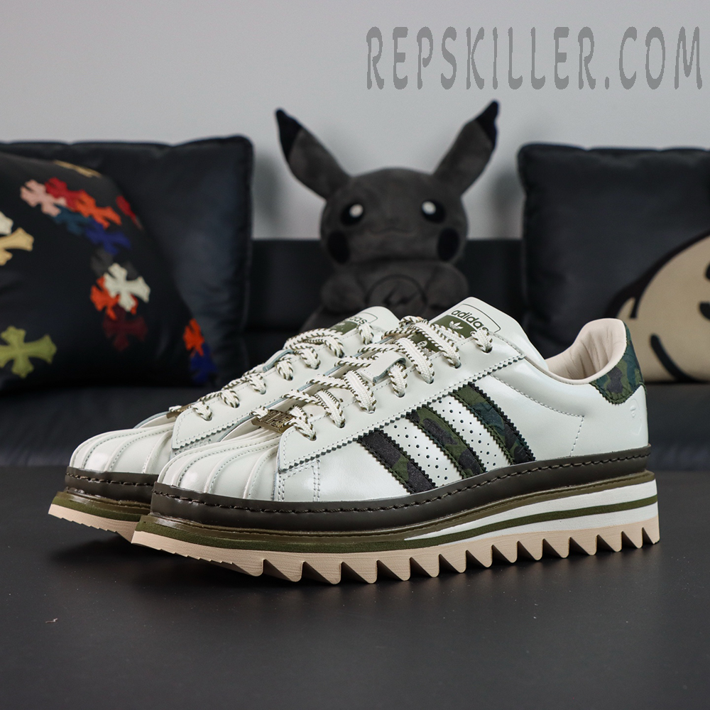 CLOT X BAPE X Adidas Superstar 'Off White Olive Cargo' 2026