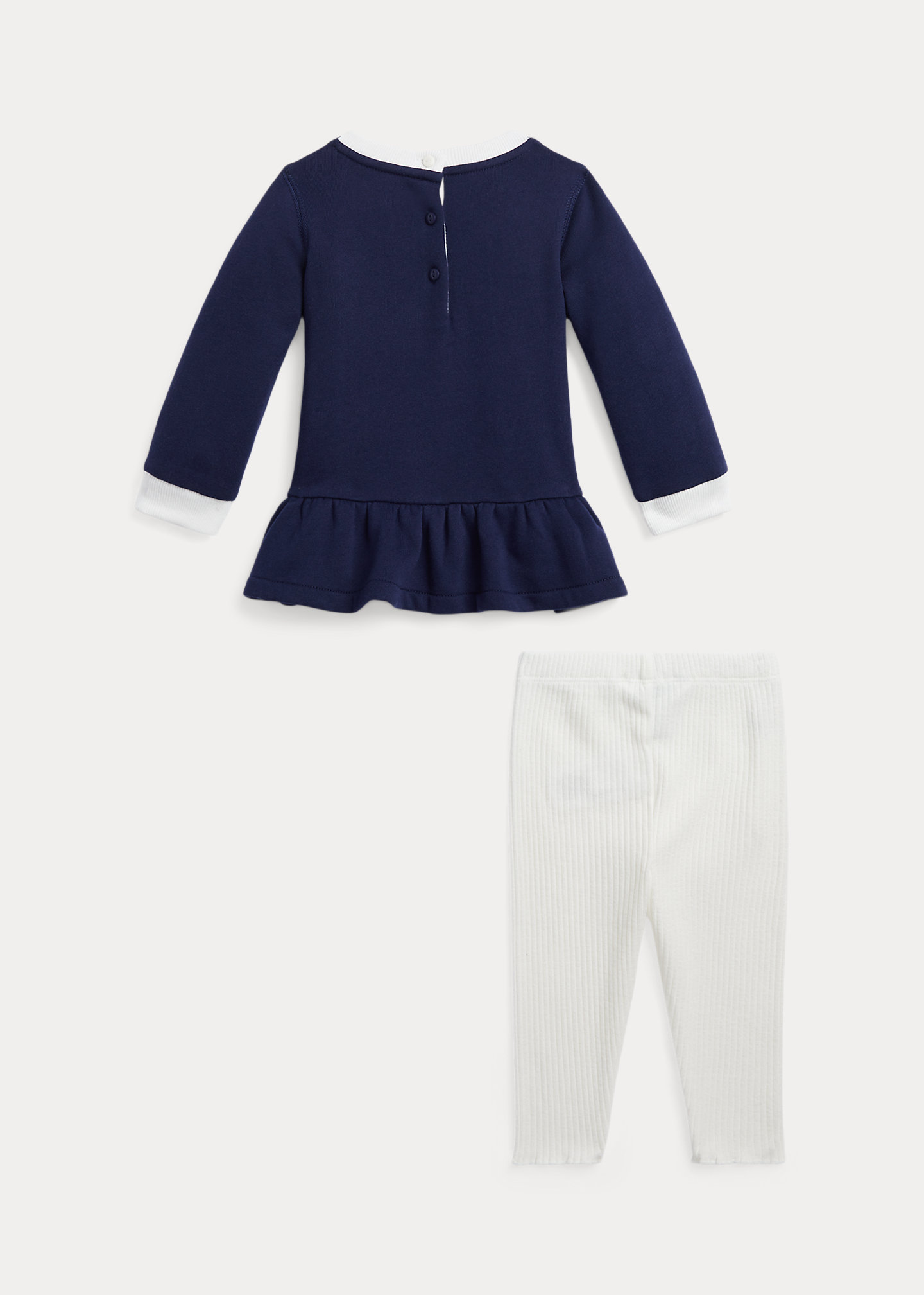 Fleece Peplum Top & Ribbed Legging Set