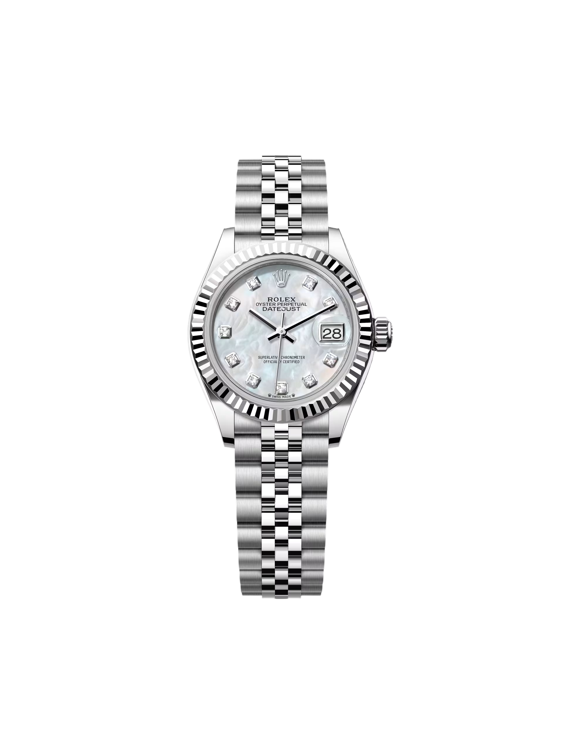 [2026 Mirror Grade]RLX Lady-Datejust 28mm 279174 Mother Of Pearl Diamond Dial Oyster Bracelet