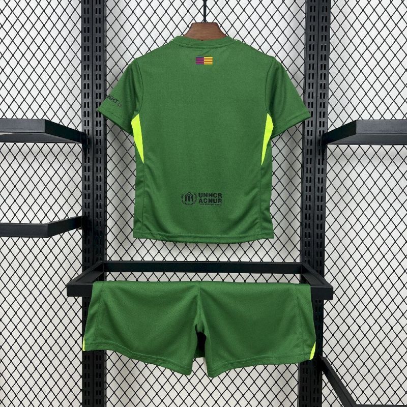 Barcelona Goalkeeper Kids Kit Jersey+Shorts 2025/26