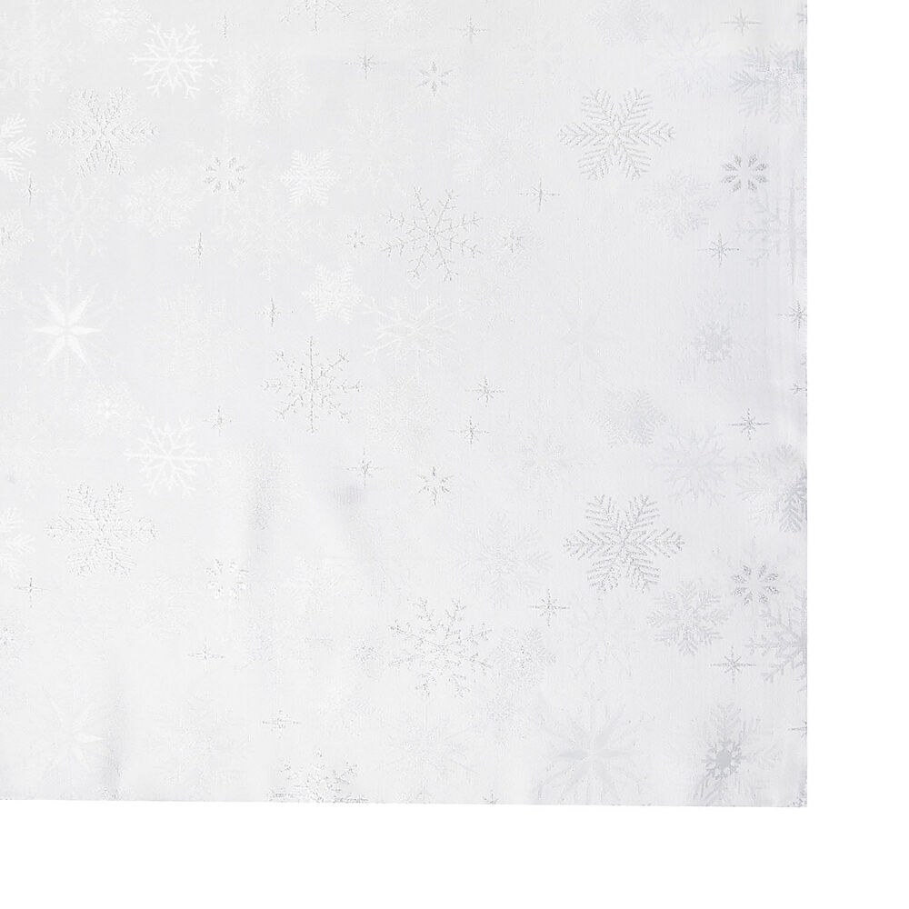 HOMLA Obrus Silver Snow, biały, w śnieżynki, 150 x 220 cm