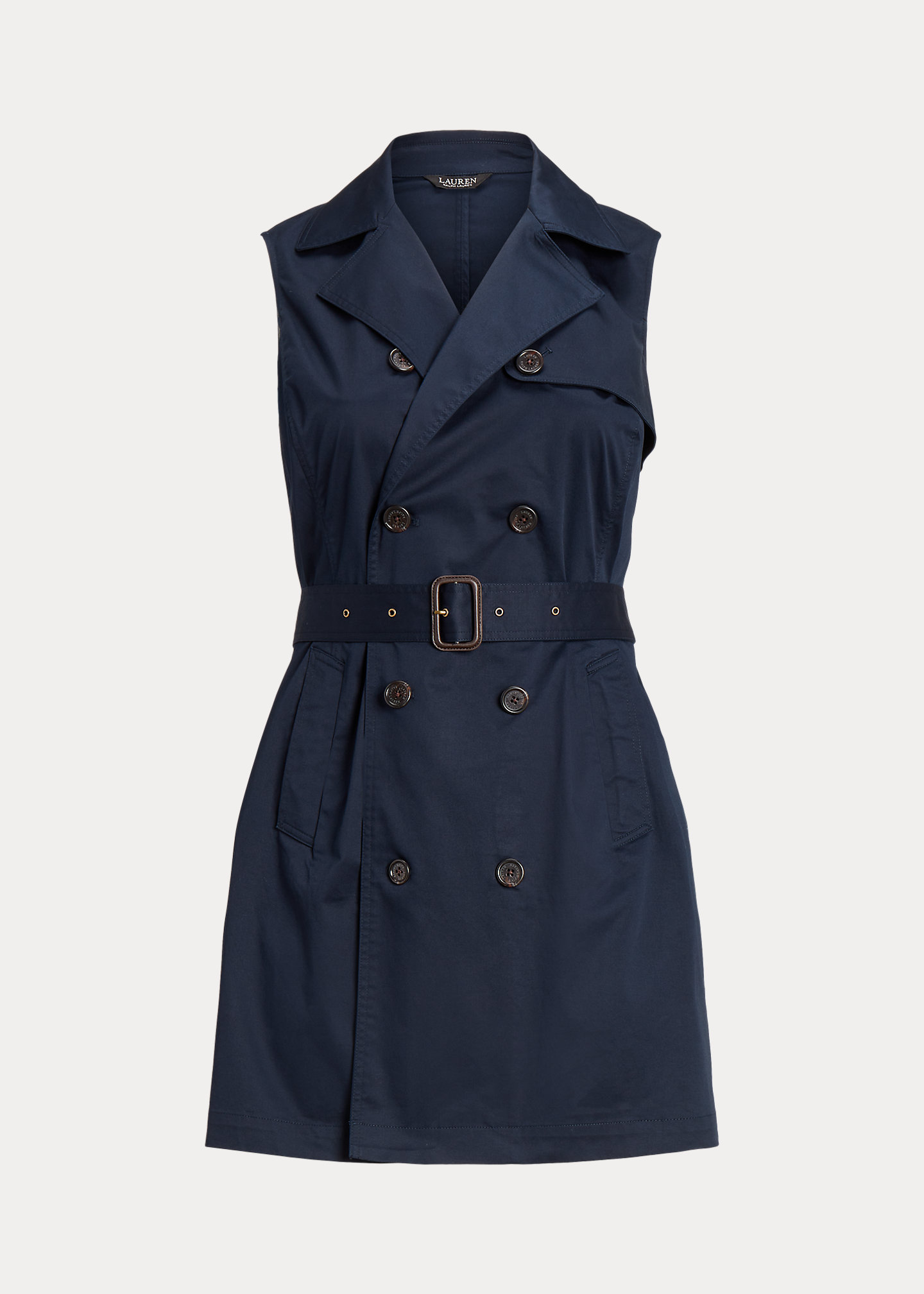 Micro-Sanded Twill Sleeveless Dress