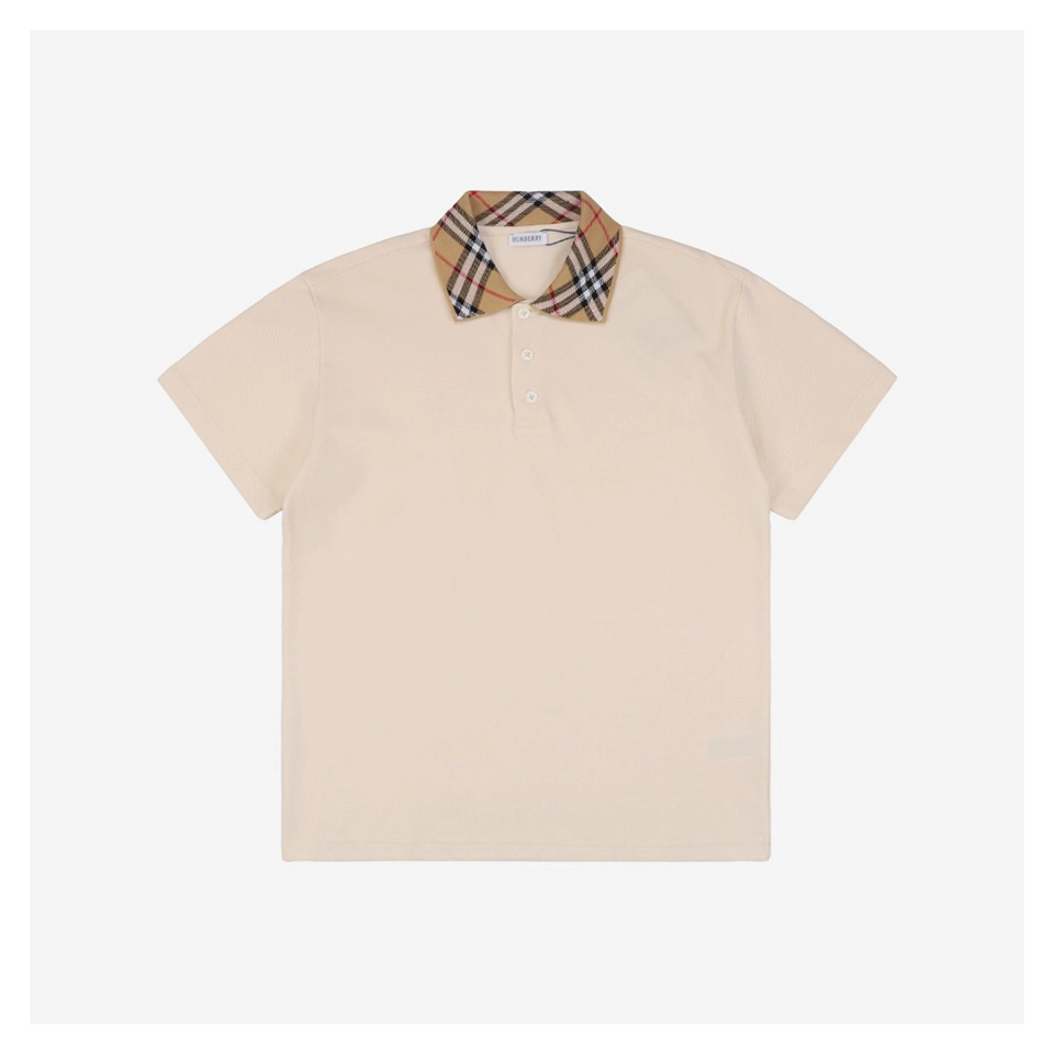 BBry Check Collar Polo T-Shirt (Khaki/Beige)