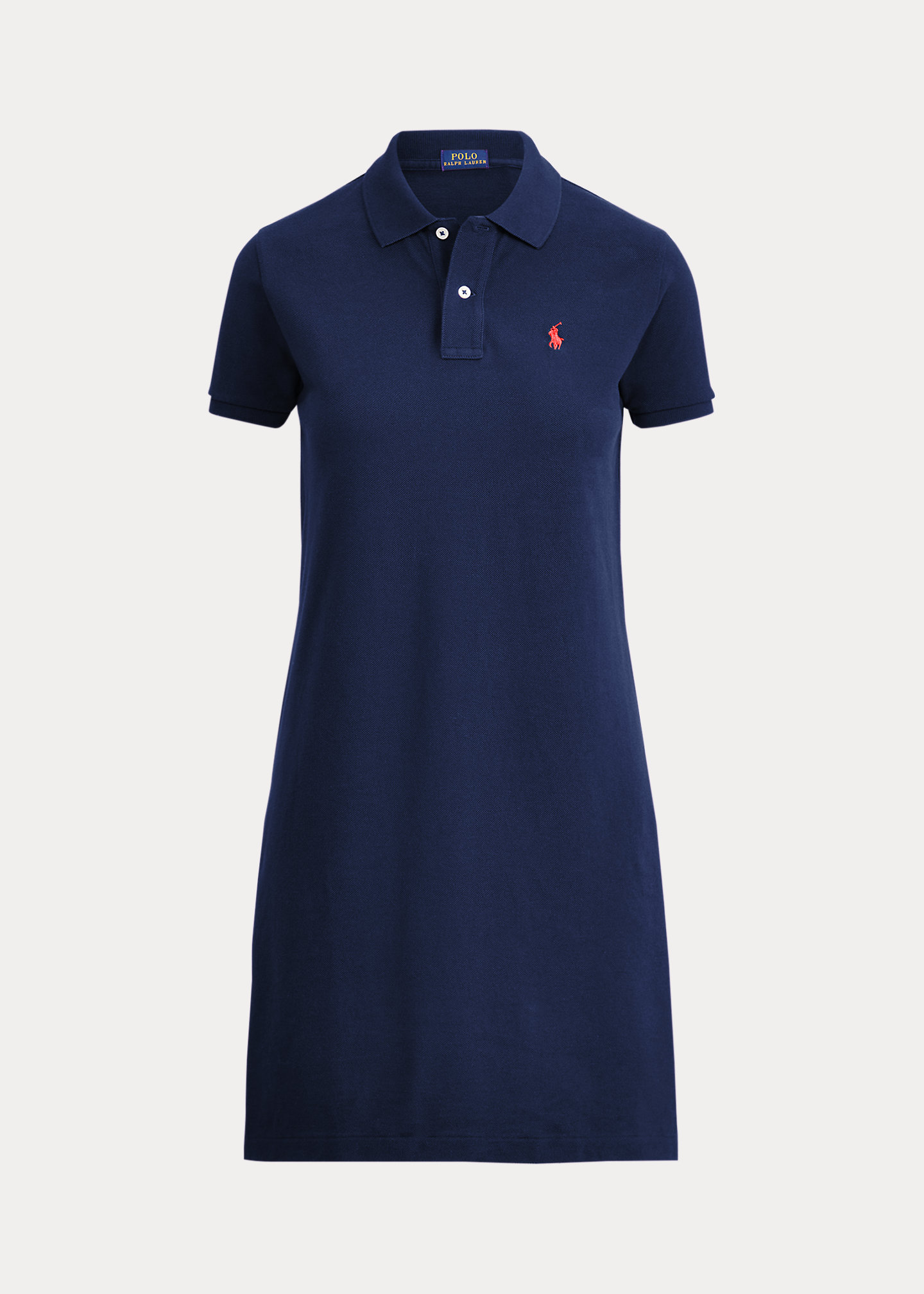 Cotton Mesh Polo Dress