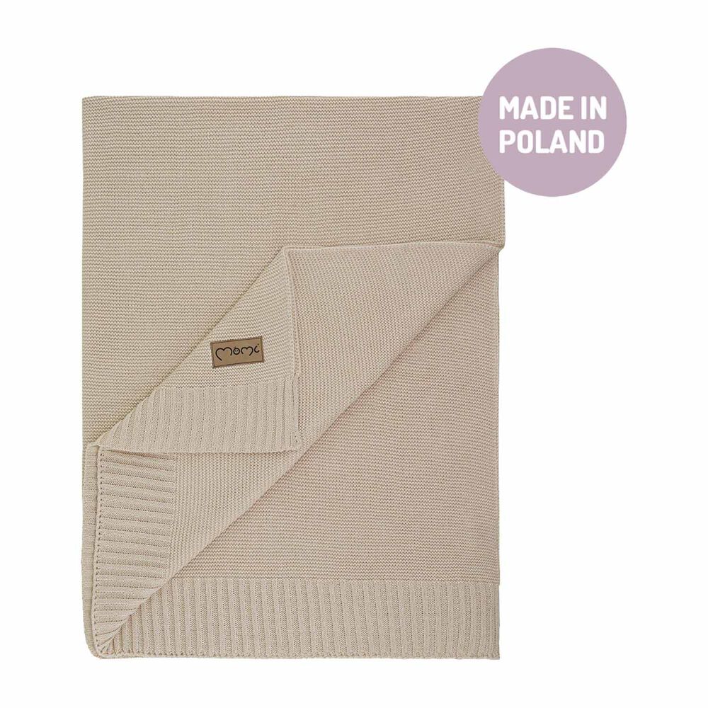 MOMI Kocyk dziecięcy 110 x 80 cm MoMi Hug, beżowy