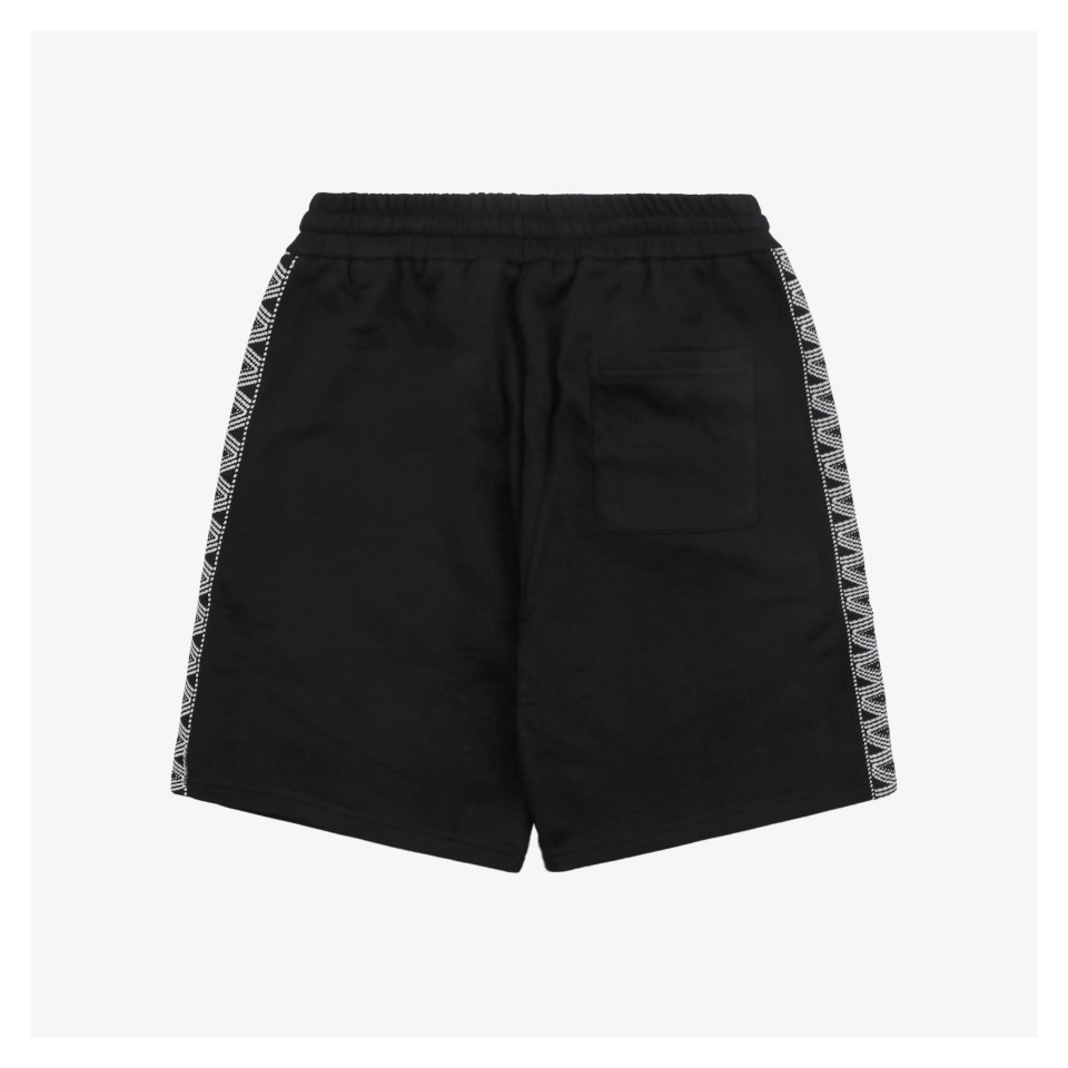 L Side Stripe Floral Logo Embroidered Shorts