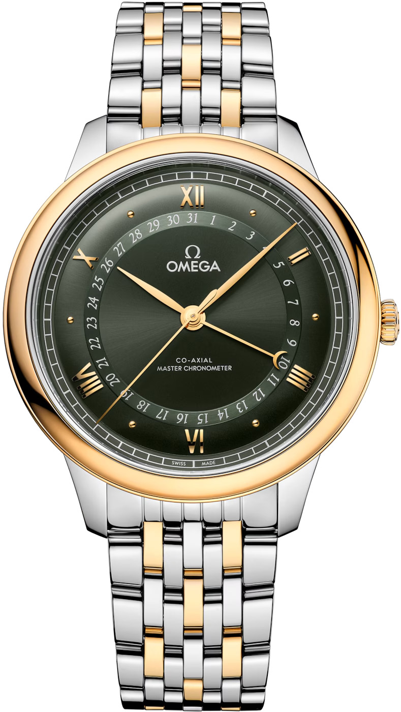 [2026 Mirror Grade]2025 Omega 434.20.42.22.10.001 De Ville Prestige 42mm Steel and Yellow Gold on Bracelet