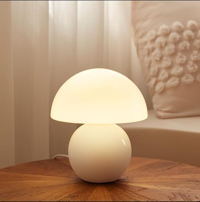 DESIGNLUME Mushroom Lamp Table Lamp for Bedroom