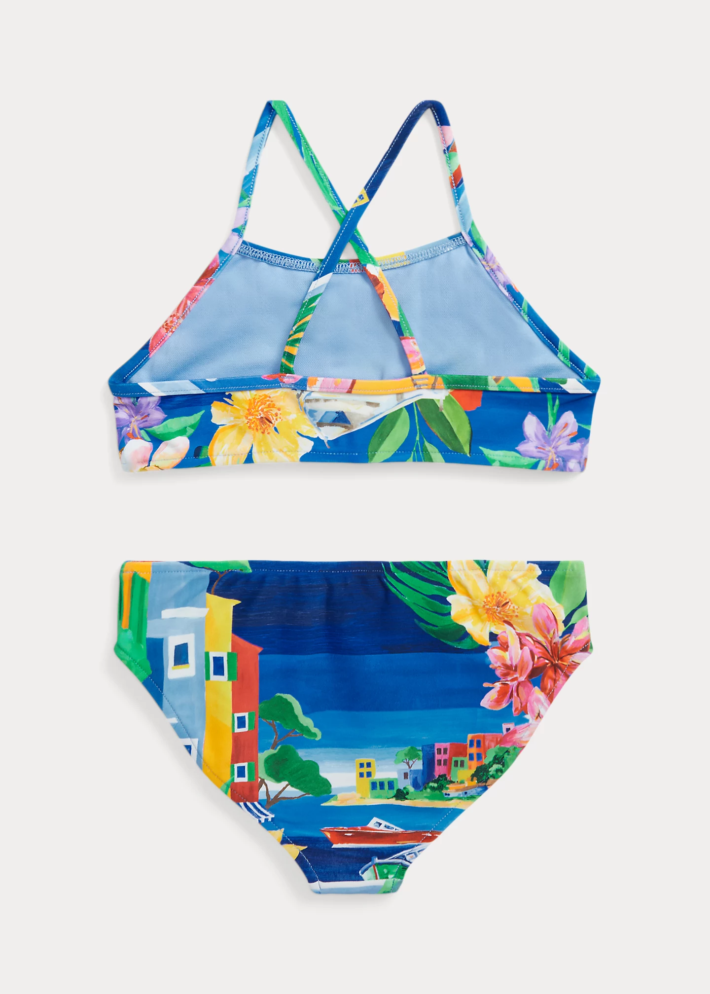 Seaside-Print Two-Piece Swimsuit