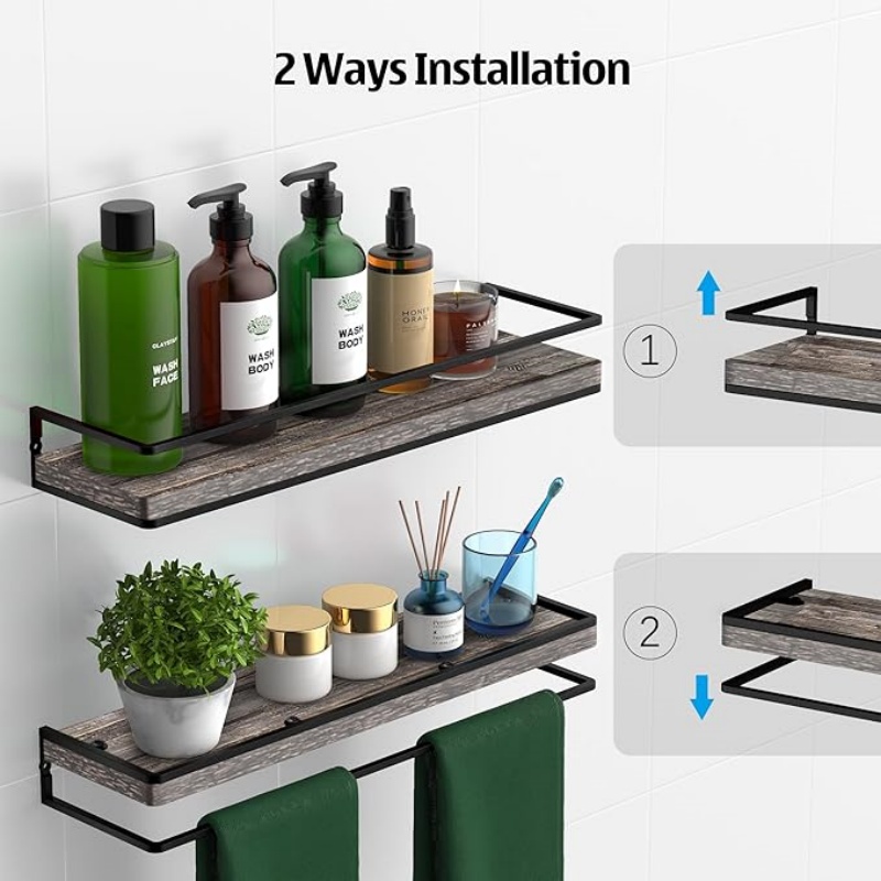 Floating Shelves Wall Mounted Set of 2