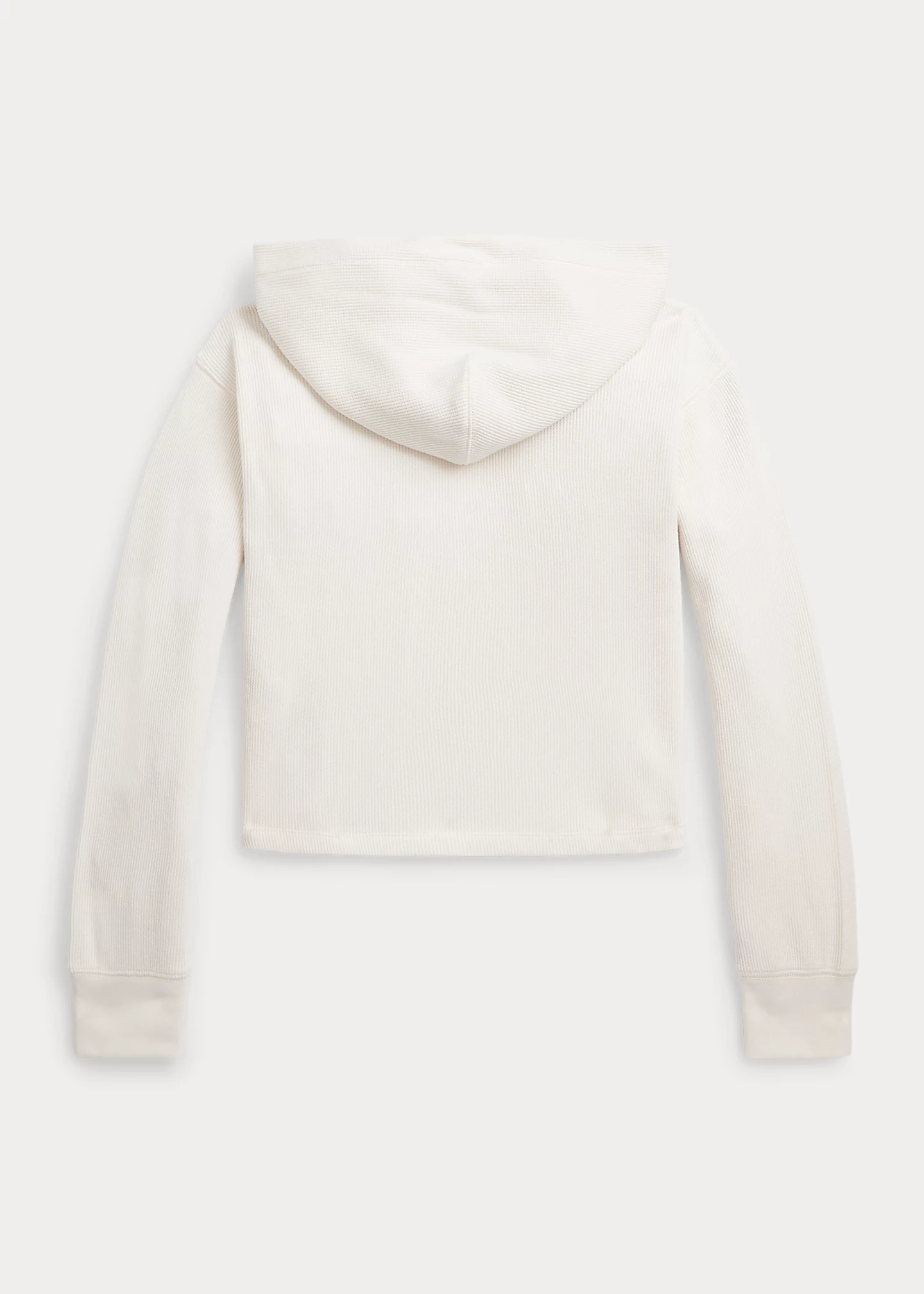 Waffle-Knit Cotton-Blend Boxy Hoodie