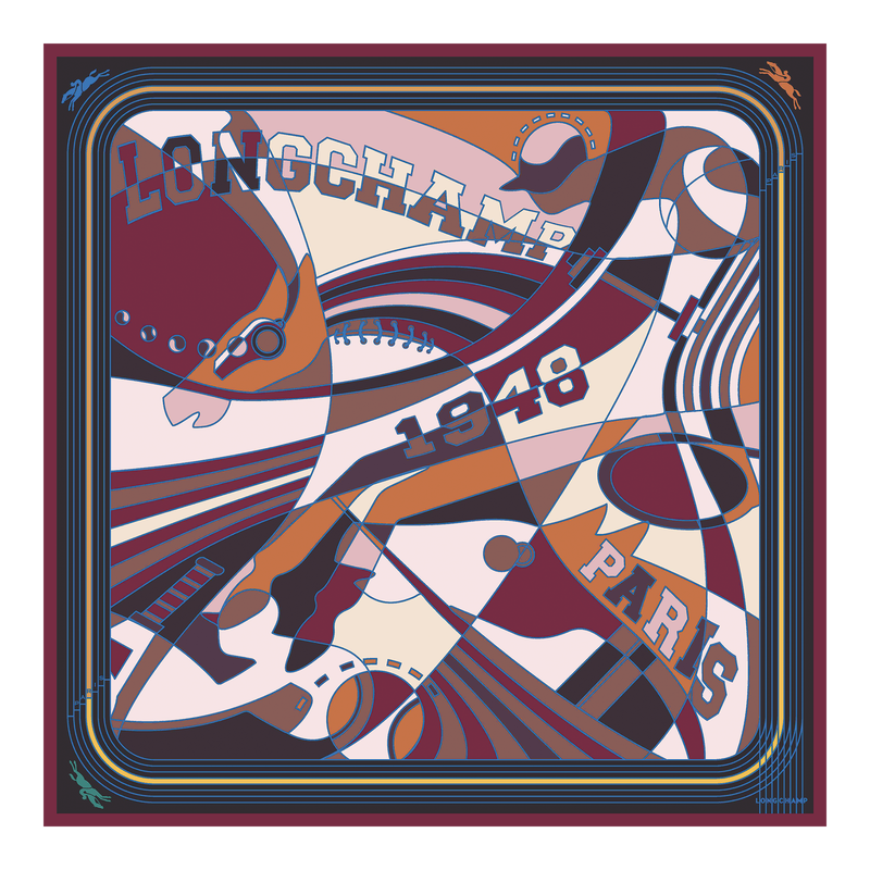 Longchamp League Silk scarf 90