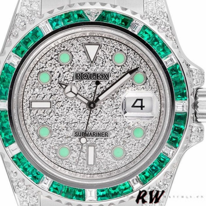 [2026 Mirror Grade]Rolex Submariner Date 116610LN Custom Diamond Stainless Steel 40MM Mens Replica Watch