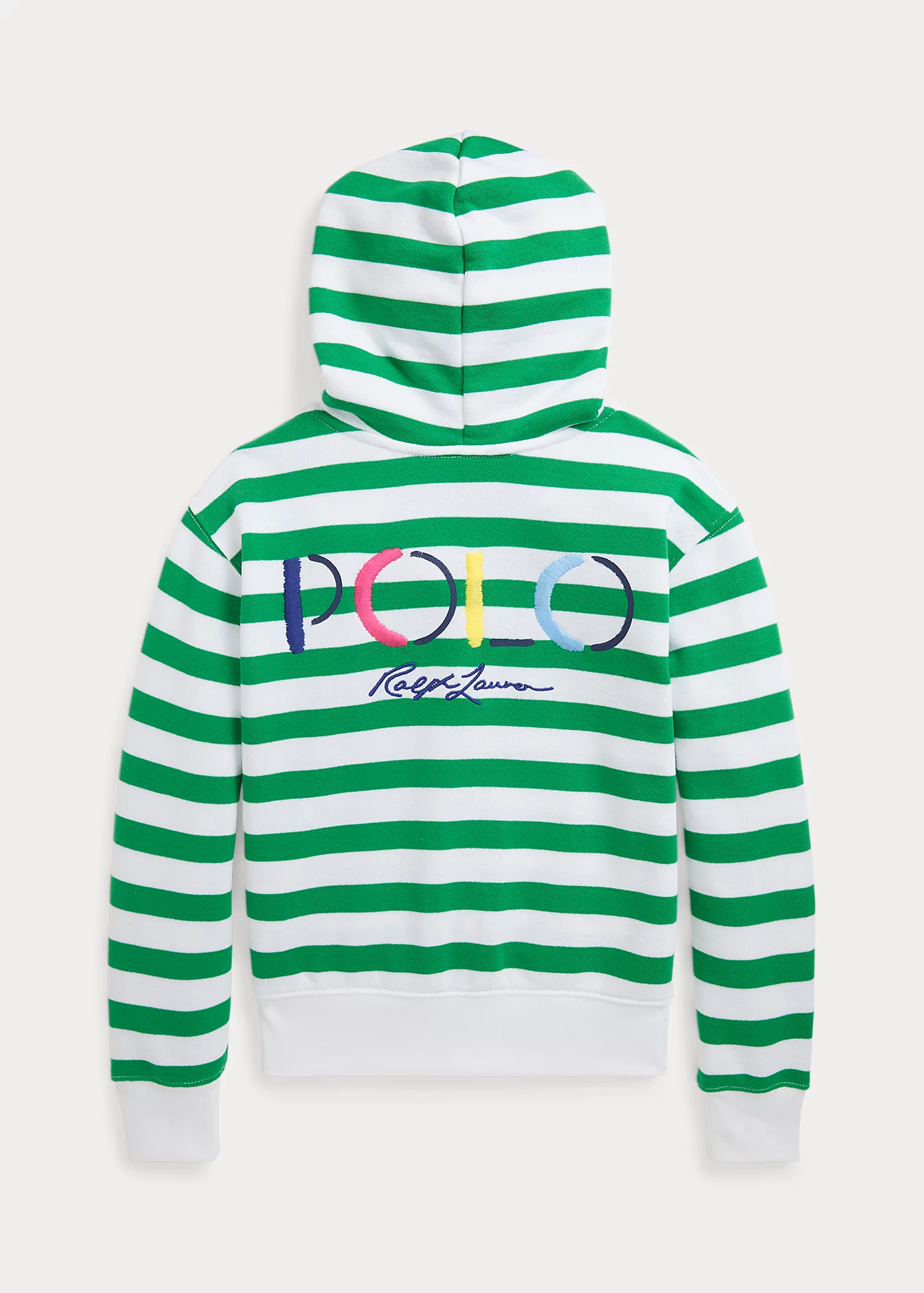 Striped Logo Terry Full-Zip Hoodie