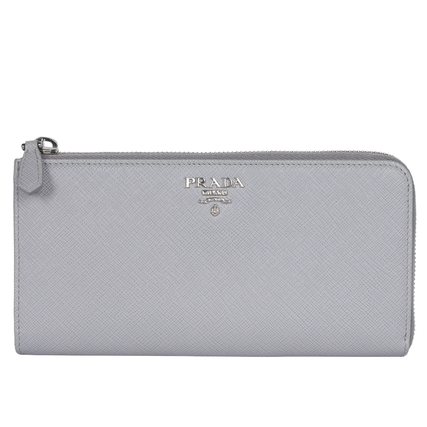 Saffiano Triangle Half Zip Wallet