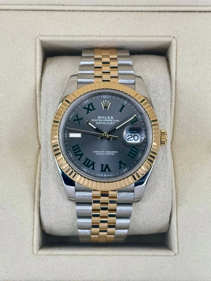 [2026 Mirror Grade]RLX  Datejust 41mm Two-Tone Yellow Gold Fluted Bezel 