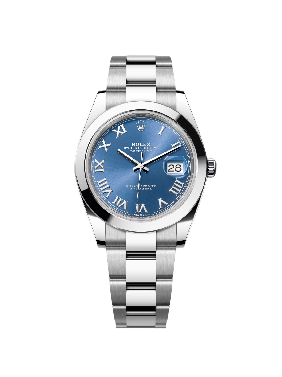 [2026 Mirror Grade]RLX Datejust 41mm 126300 Blue Roman Oyster Stainless Steel Watch