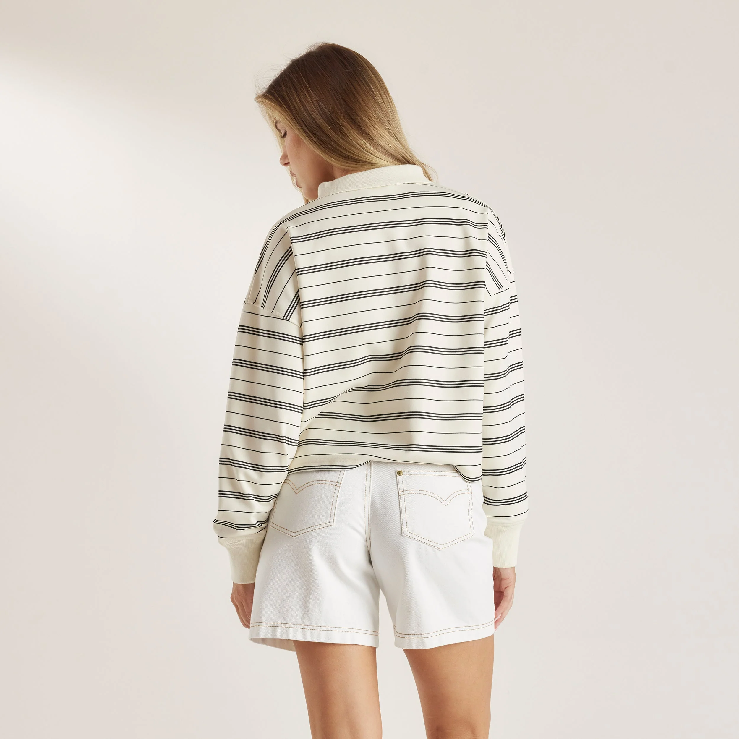 Striped Rugby Shirt - Cream