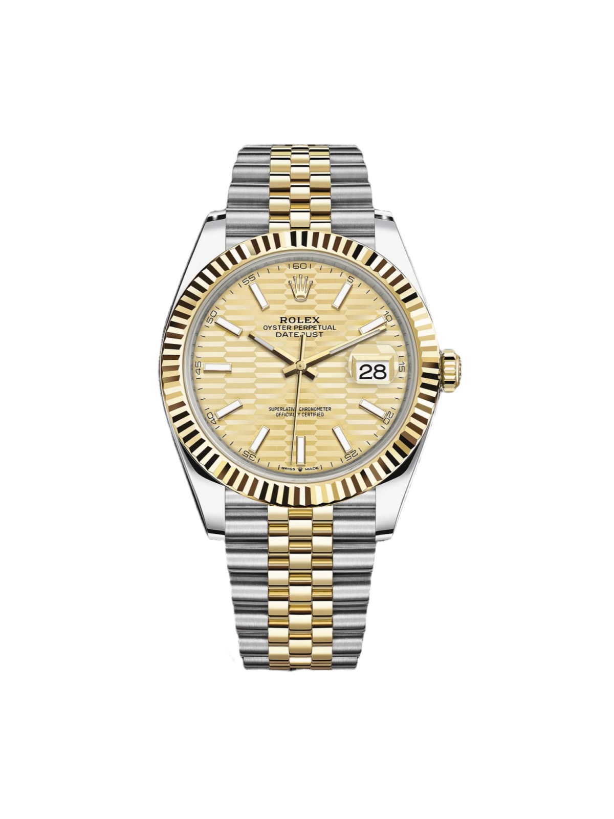 [2026 Mirror Grade]RLX  Datejust 41mm Swiss Replica Watch | Two Tone Jubilee Bracele Champagne Fluted Dial Ref 126333