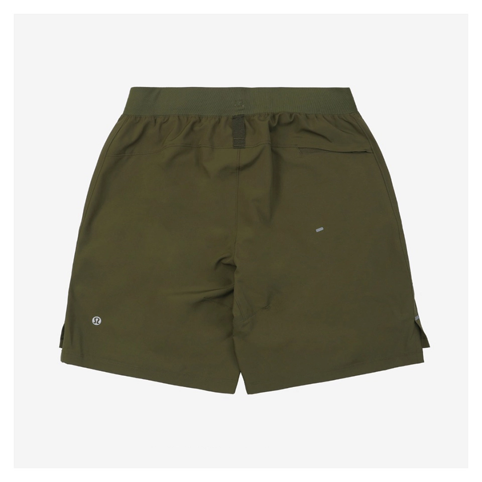 Lululemon Colorblock Waistband Drawstring Shorts (Green/Black/Grey)