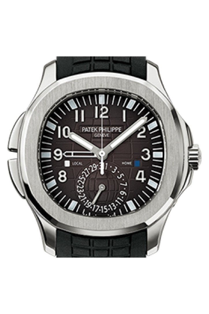 [2026 Mirror Grade]Patek Philippe Aquanaut Dual Time Black Dial Automatic Men's Watch 5164A-001
