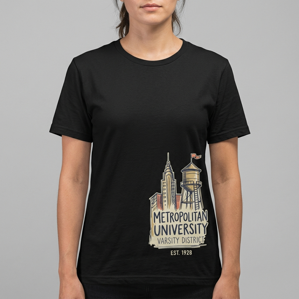 City Varsity Tee, Vintage Athletic Graphic T-Shirt, Unisex Streetwear Shirt CityTee7
