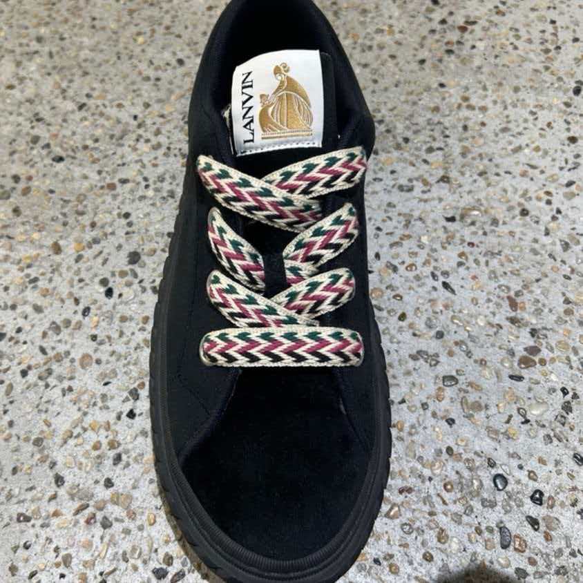 LANVIN Curb Low-Top Canvas Sneakers 