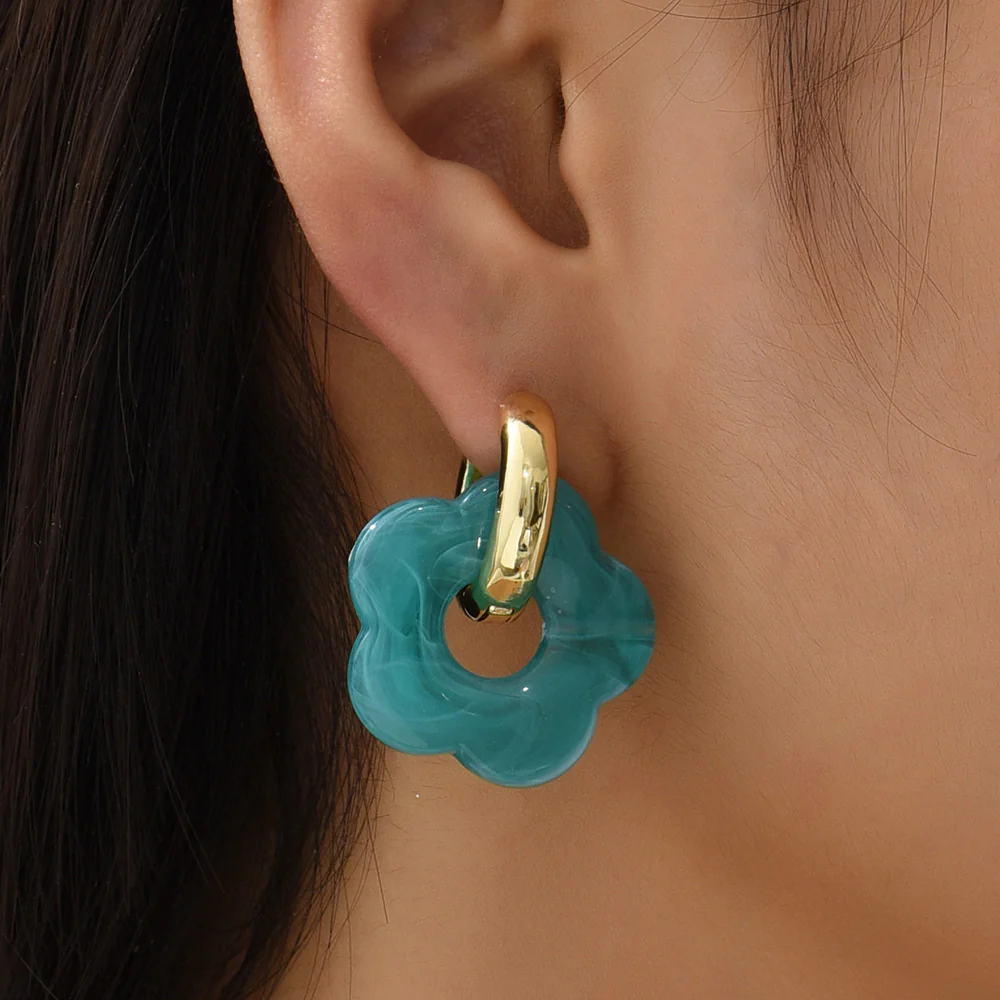 Floral Resin Earrings