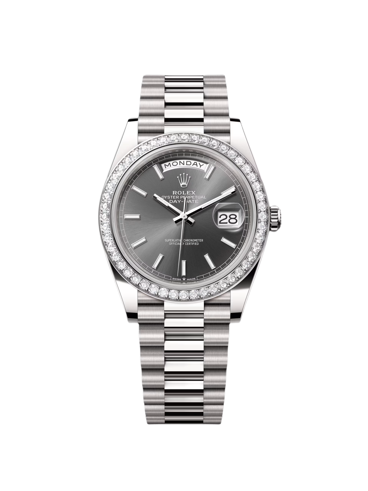 [2026 Mirror Grade]RLX  Day-Date 40mm 228349RBR-0041 Slate Dial President Bracelet