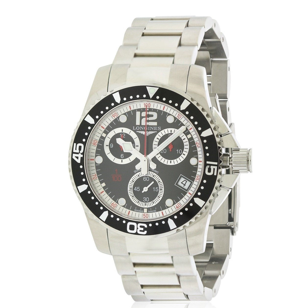 [2026 Mirror Grade]Longines Men's L37434566 HydroConquest Chronograph Stainless Steel Watch