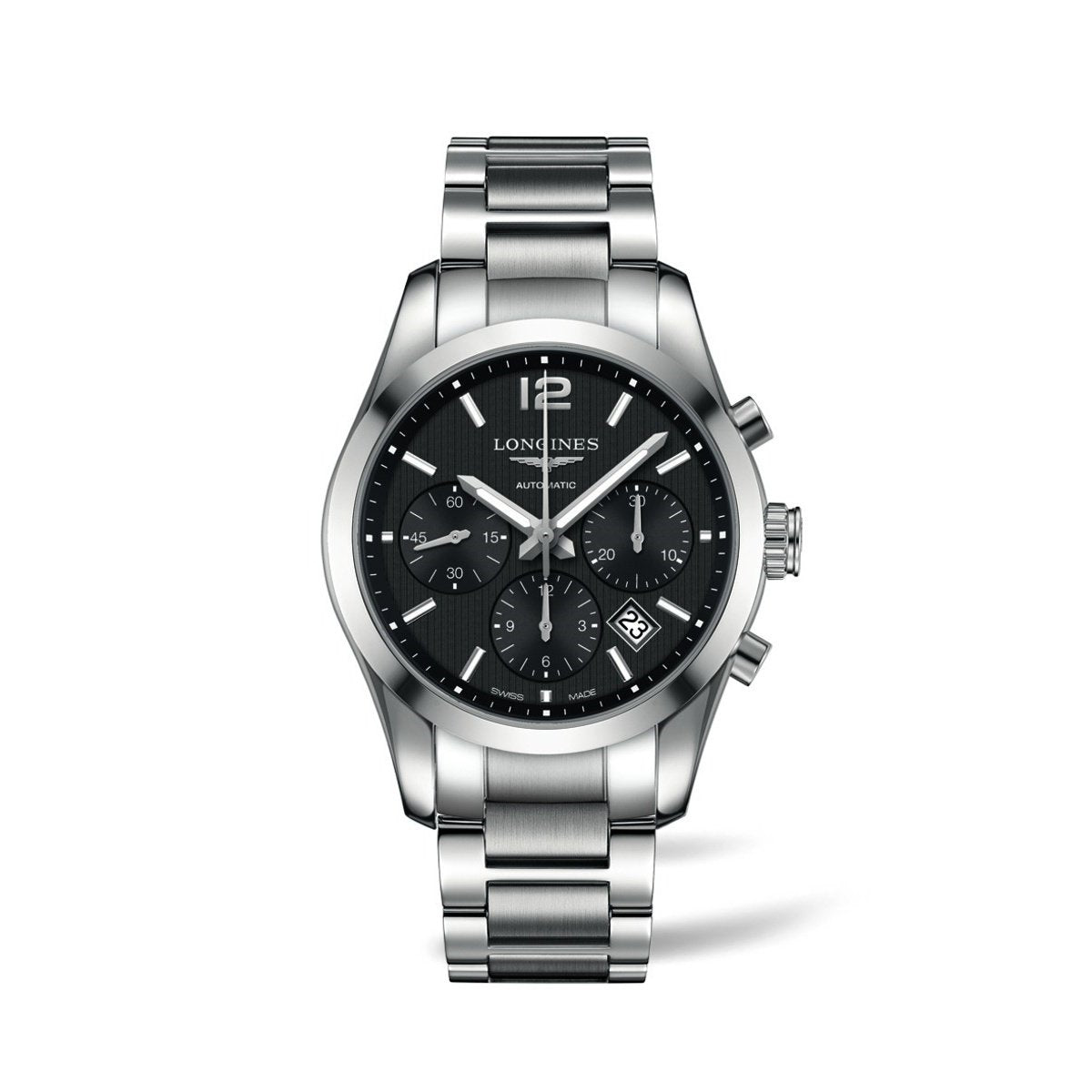 [2026 Mirror Grade]Longines Men's L27864566 Conquest Chronograph Automatic Stainless Steel Watch