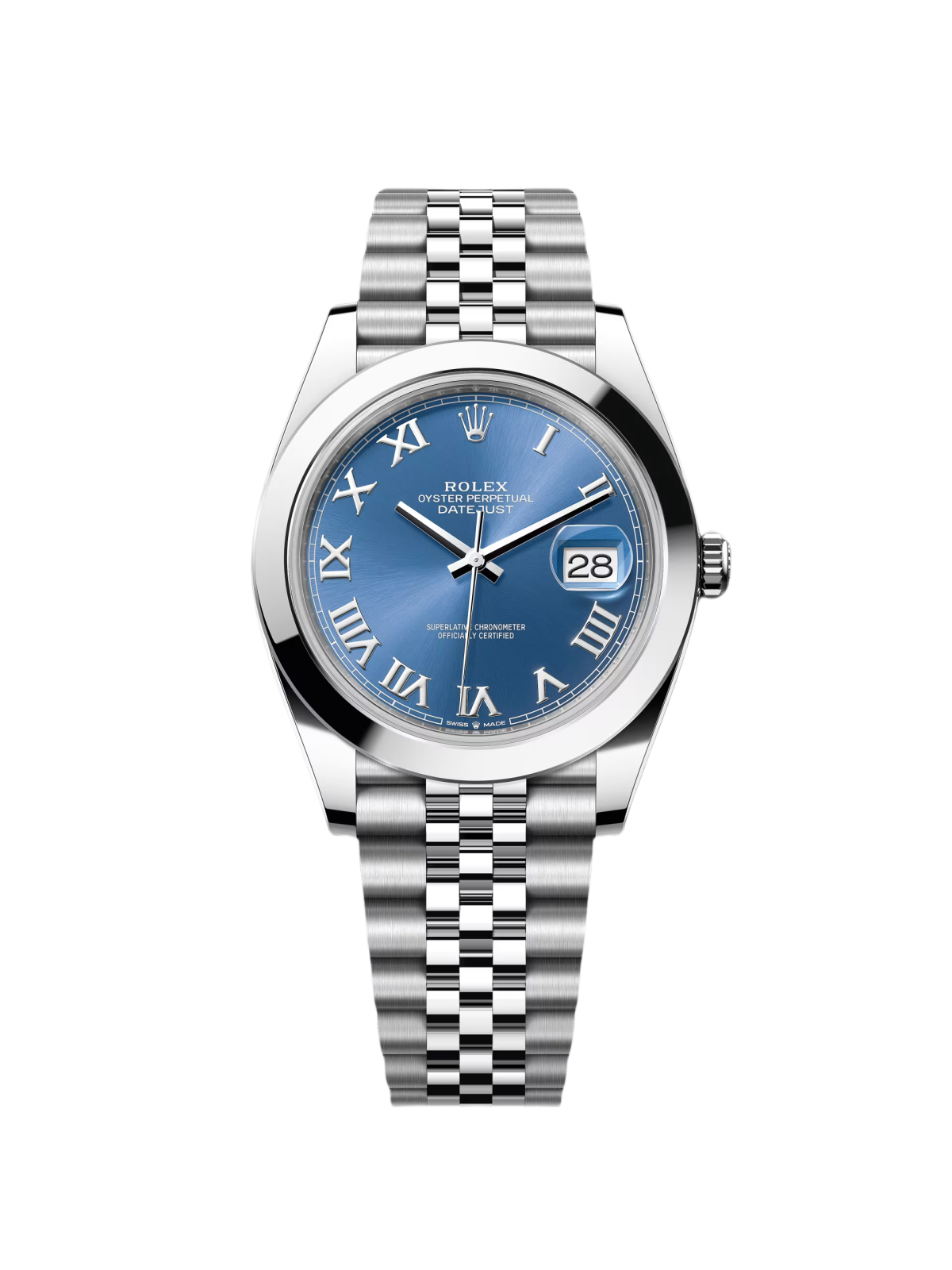 [2026 Mirror Grade]RLX Datejust 41mm 126300 Blue Roman Oyster Stainless Steel Watch