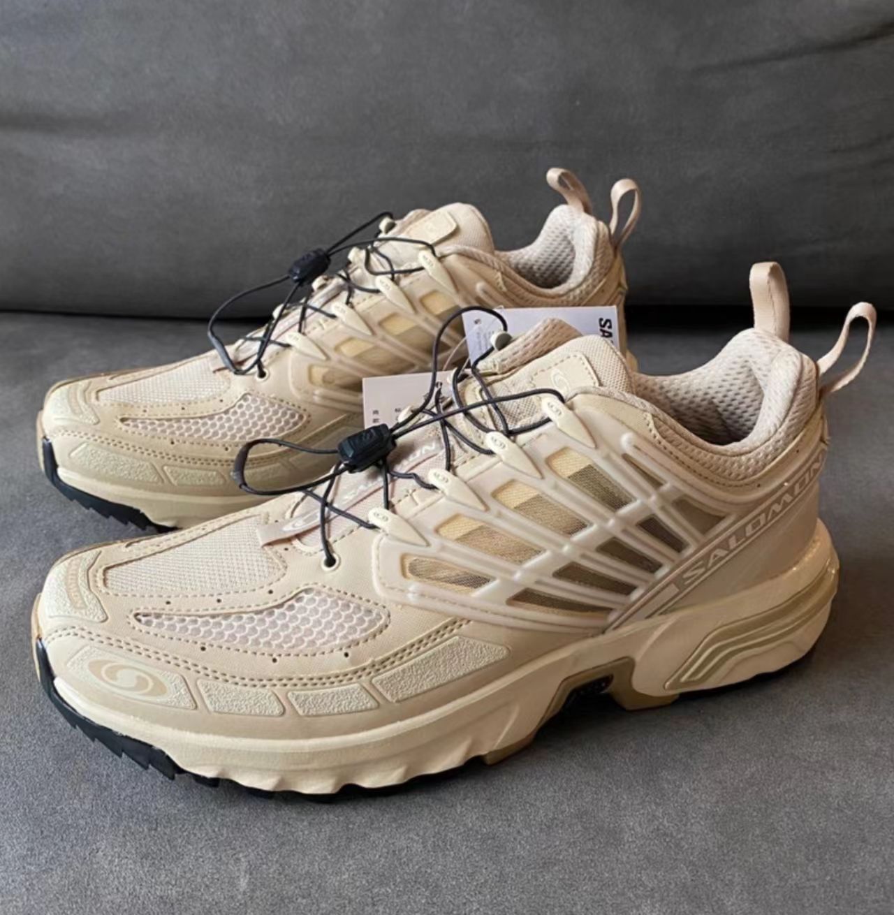 Salomon ACS Pro Beige Cream Hiking Shoes