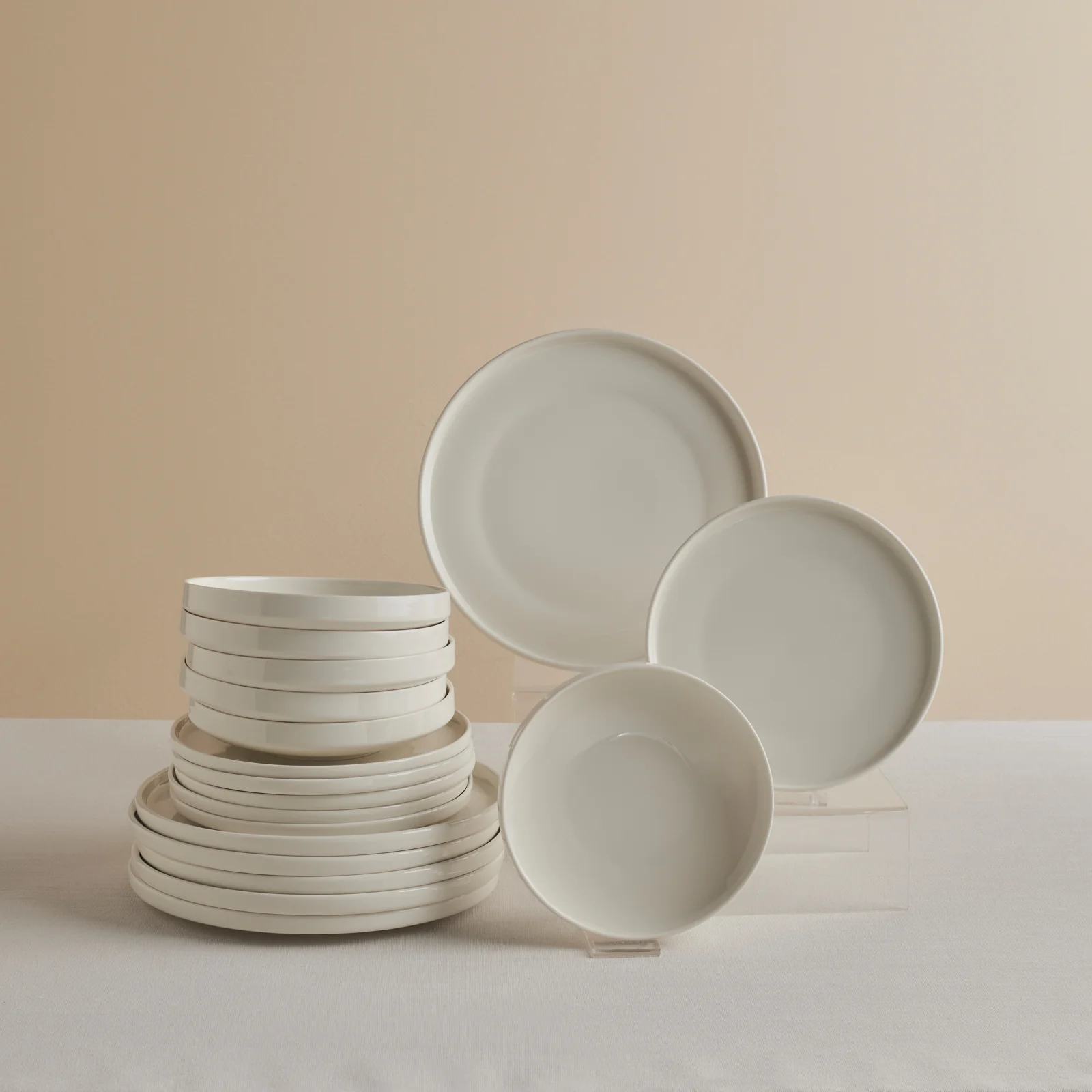 Karaca Stream Bone Felix XL, Service de Table 18 pièces pour 6 personnes