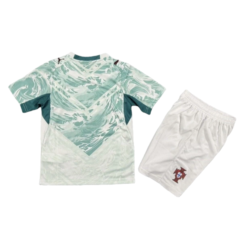 2026 World Cup Portugal Away Kids Football Uniform Kit Jersey+Shorts