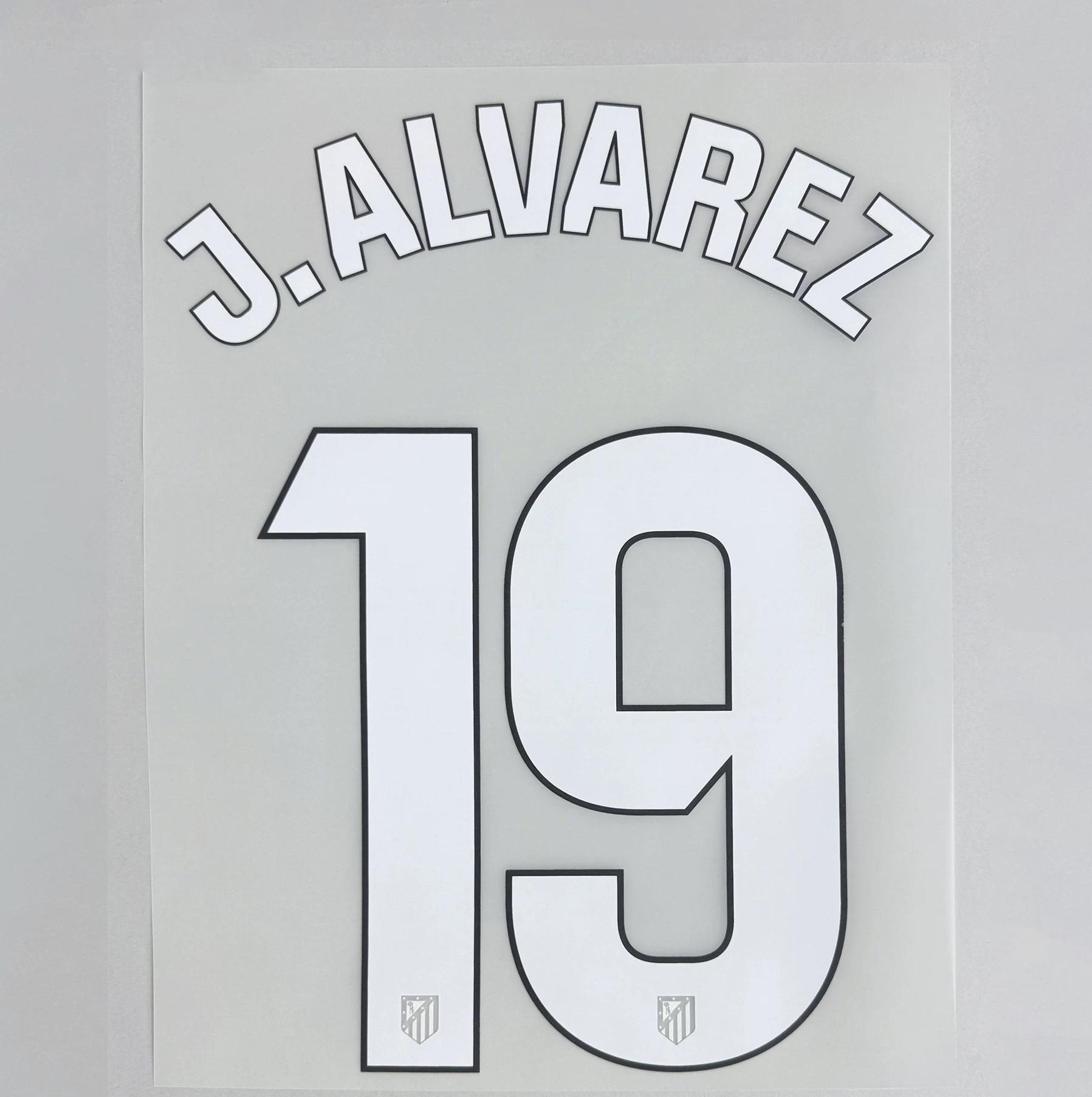 J.ALVAREZ #19 Atletico Madrid 2025-26 Third Away La Liga Football Soccer Name & Number Set